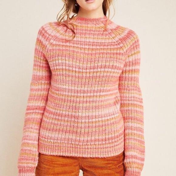 Anthropologie T.La Drea Space-Dyed Mock Neck Sweater, Size Medium, New with Tags - Picture 1 of 9